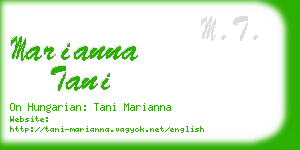 marianna tani business card